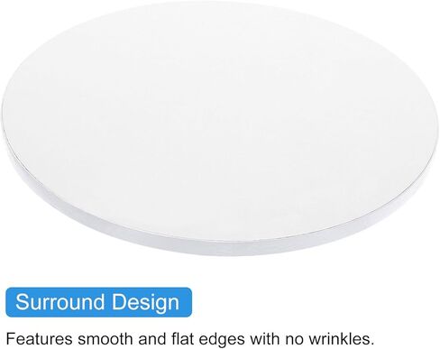 ألواح كيك uxcell، قطعة واحدة مقاس 10 بوصة - طبول كيك من الورق المقوى، قاعدة كعكة مستديرة سميكة 1/2 بوصة، طبق كعكة قوي لعرض الحلوى بنفسك (ذهبي) in Kuwait