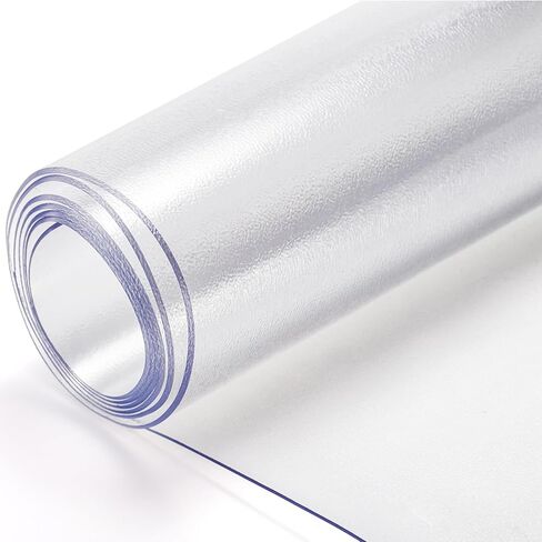 Peohud غطاء طاولة شفاف مقاس 48 × 24 بوصة، غطاء طاولة بلاستيكي سميك بسمك 1.5 مم، حصيرة حماية مستطيلة الشكل من الفينيل لطاولة الطعام، المكتب، خزانة الملابس، مقاومة للماء والزيت in Kuwait