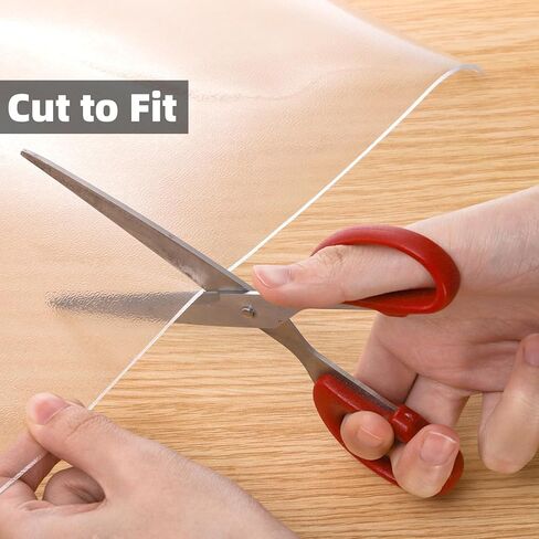 Peohud غطاء طاولة شفاف مقاس 48 × 24 بوصة، غطاء طاولة بلاستيكي سميك بسمك 1.5 مم، حصيرة حماية مستطيلة الشكل من الفينيل لطاولة الطعام، المكتب، خزانة الملابس، مقاومة للماء والزيت in Kuwait