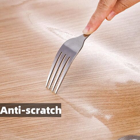 Peohud غطاء طاولة شفاف مقاس 48 × 24 بوصة، غطاء طاولة بلاستيكي سميك بسمك 1.5 مم، حصيرة حماية مستطيلة الشكل من الفينيل لطاولة الطعام، المكتب، خزانة الملابس، مقاومة للماء والزيت in Kuwait