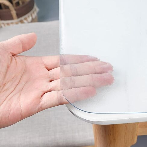 Royhom Clear Table Protector 36 x 60 Inch - 1.5mm Thick Plastic Table Cover, Clear Table Cover Protector Rectangle, Waterproof PVC Desk Mat for Coffee Table, Writing Desk, Dining Room, Dresser in Kuwait