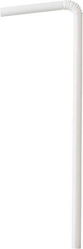 Bulk Pack of 380 Flexible Plastic Drinking Straws - White, Individually Wrapped, Food-Safe BPA Free, 7.75 Inches Long (1 Box) in Saudi Arabia
