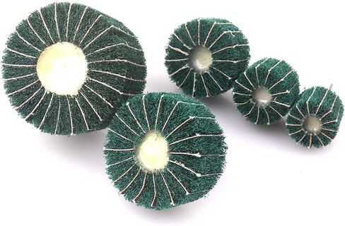Abrasive Flap Wheel,1/4 Inch Shank Non Woven Mounted Interleaf Rotary Flap Wheels for Sanding and Finishing,120Grit - 5pcs in Saudi Arabia