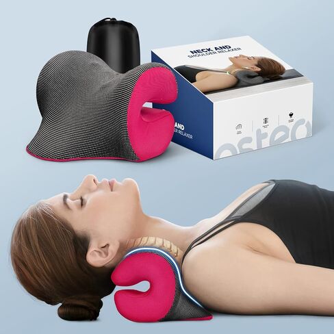 Osteo Neck Stretcher with Magnetic Therapy Cover, 2 Modes[Gentle/Strong] Pain Relief Cervical Traction Device, No Smell Neck and Shoulder Relaxer, Chiropractic Pillow for TMJ Headache Spine Alignment in Saudi Arabia