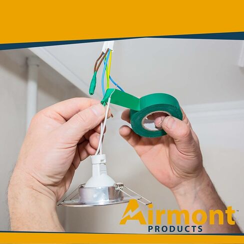 AMMO AP-10960 حزمة من 10 أشرطة كهربائية متعددة الألوان للأغراض العامة، فينيل من الدرجة الصناعية، الطول: 60 قدم، لاصق، عزل حراري للأسلاك الكهربائية، قوة عازلة عالية in Kuwait