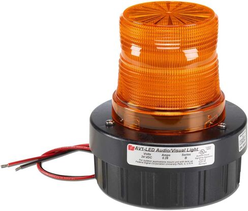 Federal Signal Warning Light w/Sound, LED, Amber, 24VDC in Saudi Arabia