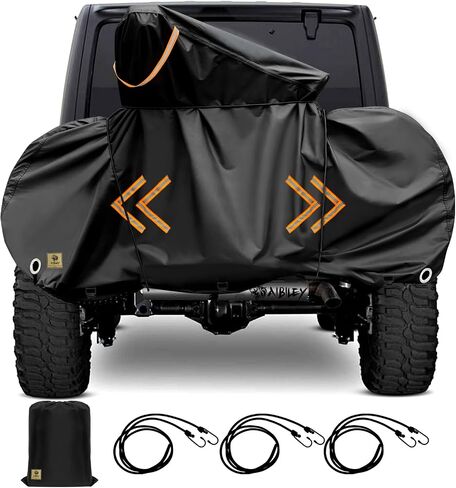Bike Covers for Transport on Rear Rack,Fits for 2 Bicycles Car RV Travel Use,Waterproof Outdoor 600D Polyester,Rip-stop Windproof,Top Reinforce on Handlebar,with Extra 3 Fixed Bungee Cords in Saudi Arabia
