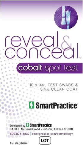 مجموعة أدوات اختبار الكوبالت للكشف عن الكوبالت وإخفائها بواسطة Smart Practice - اكتشاف الكوبالت هو اختبار سريع للكوبالت في مجوهراتك ومنع تعرض الجلد باستخدام طبقة شفافة سائلة - تتضمن 10 مسحات اختبار in Saudi Arabia