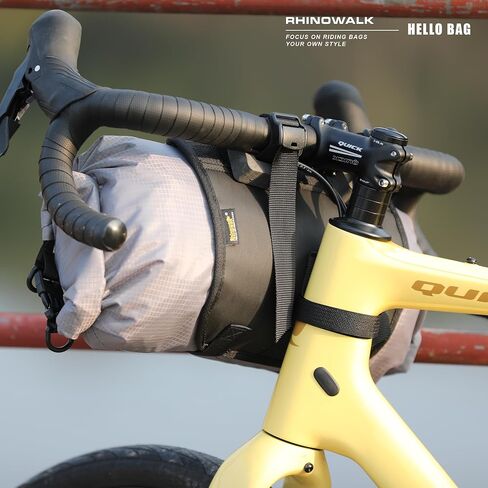 Rhinowalk Bike Handlebar Bag Waterproof Dry Bag 12L Bicycle Front Roll Bag Large Capacity Storage Bag Shoulder Bag for Bikepacking in Saudi Arabia