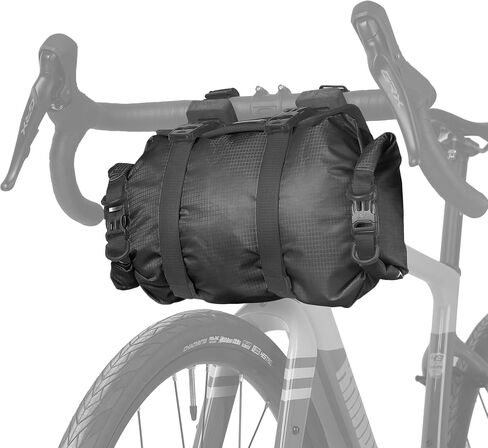 Rhinowalk Bike Handlebar Bag Waterproof Dry Bag 12L Bicycle Front Roll Bag Large Capacity Storage Bag Shoulder Bag for Bikepacking in Saudi Arabia