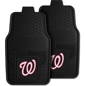 سجادات سيارة FANMATS 12347 MLB Washington Nationals للصف الخلفي - مجموعة من قطعتين، 14 بوصة. × 17 بوصة، حماية من جميع الأحوال الجوية، ملاءمة عالمية، تصميم خزان عميق، شعار الفريق المصبوب in Kuwait
