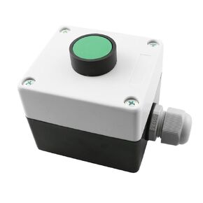 LQ Industrial 72x80x65mm Momentary Pushbutton Switch Station Box Exit Pushbutton Switch ABS Waterproof Switch Control Box for Remote Control AC Contactor and Solenoid Starter