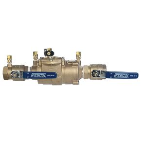 Febco LF850 Series 1-1/4" Lead-Free Copper Silicon Alloy Double Check Valve Backflow Preventer Assembly, Quarter Turn Shutoff, Small Diameter, NPT Connections, Freeze Sensor, Modular Design