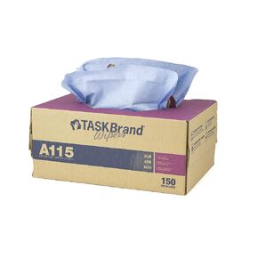N-A115ITB Advantage Series Interfold Wipers Cloth for Heavy Duty Cleaning, Twintote, Spunlace, Blue (Pack of 150)