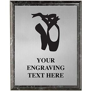 Crown Awards Dance Plaques, Personalized Ballet Slippers Dancing Trophy Plaque Award, Great Custom Engraved Dancer Gifts Prime