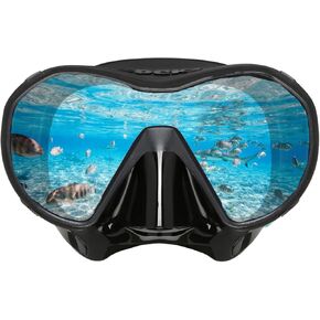 Scuba Diving Snorkel Mask, Anti-Fog and UV Protection Swim Goggles Tempered Glass Snorkel Mask Anti-Fog Swim Mask No Leakage Swim Goggles with Nose Cover Snorkeling Gear for Snorkeling,