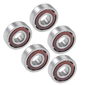 5pcs 7004AC Angular Contact Ball Bearing - [20mm Bore Dia x 42mm OD x 12mm Width] 25° Contact Angle for Pumps Compressors Gearboxes