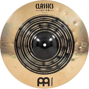 Meinl Cymbals Classics Custom Dual 18" Crash Cymbal for Drum Set, Dark/Brilliant — Made in Germany — B12 Bronze, 2-Year Warranty, (CC18DUC)
