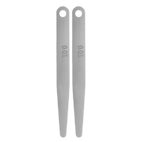 2pcs Feeler Gauge 0.01mm Thickness Gauge 65MN Steel Metric Gap Measuring Tool, Single Blade