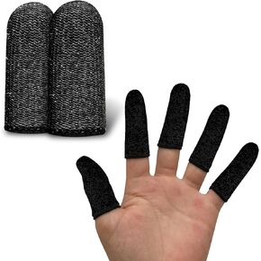 10 PCS Finger Cots Cut Resistant Protector - Finger Covers for Cuts, Gloves Life Extender, Cut Resistant Finger Protectors for Kitchen, Work, Sculpture, Anti-Slip, Reusable