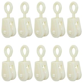 10PCS Plastic Mini Pulley Snatch Rigging Blocks for DIY School Pulley Frame Project Wire Amateur Radio Loop Antennas