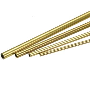 uxcell Brass Tube, 3mm 4mm 5mm 6mm OD x 1mm Wall Thickness 300mm Length Metal Tubing, Pack of 4