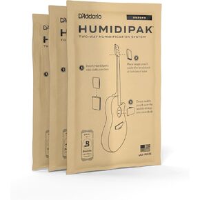 D'Addario Guitar Dehumidifier Packets - For Humidipak - Two-Way Absorb Replacement Packets - 3-Pack