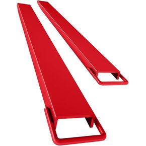 Pallet Forklift Extensions 60" Length 4.5" Width, Heavy Duty Steel Pallet Fork Extension, 1 Pair Fork Extensions for Forklifts, Red