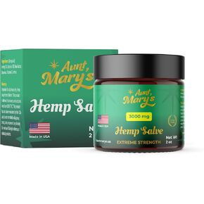 AUNT MARY'S Hemp 3000 Mg Regular Strength Soothe Discomfort in Joints, Elbows, Back, Neck, Hands, and Knees - 2 Fl Oz- Made in USA