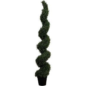 Nearly Natural 9ft. UV Resistant Artificial Rosemary Spiral Topiary Tree (Indoor/Outdoor)