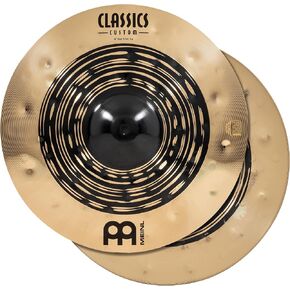 Meinl Cymbals Classics Custom Dual 15" Hihat Cymbal Pair for Drum Set, Dark/Brilliant — Made in Germany — B12 Bronze, 2-Year Warranty, (CC15DUH)