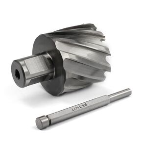 Annular Cutter JESTUOUS 1-11/16 Inch Cutting Diameter 3/4 Weldon Shank 1 Cutting Depth with Pilot Pin Slugger Bits HSS Kit for Magnetic Drill Press,1 Piece