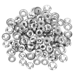 uxcell 400Pcs 304 Stainless Steel Cup Washer Countersunk, 6/#8 Countersunk Finish Washers for Screw Bolt