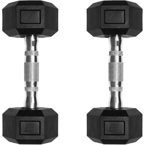 Ritfit 5-650 LBS PVC Encased Hex Dumbbell Sets with Optional Rack for Home Gym, Hand weight with Chrome Handle for Strength Training,Workouts