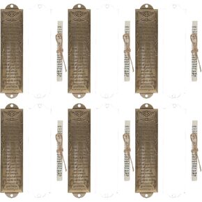 Garneck 6 Sets Mezuza - Religious Holy Scroll Hannukah Mezuza - House Mezuzah Kippah for Jerusalem Shema Mitzvah - Messianic Door Frame Tefillin Hangers Mezuzah Box