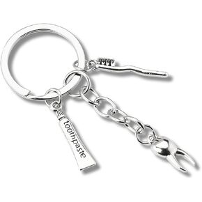 Dentist Gift Keychain for Women Christmas Gifts for Registered Dental Hygienist Retirement Gifts for Men Birthday Gifts for Dental Assistant Gift Ideas Dental Students Tools Key Chain Accessories in Kuwait