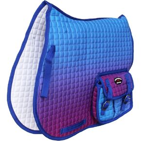 CHALLENGER Horse Quilted English All-Purpose Trail Saddle Pad Ombre w/Pockets 72147