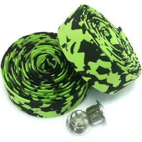 Camouflage Absorbing Road Vibration Bicycle Fixed Gear Bar/Handlebar Tape Bandage - Green & Black
