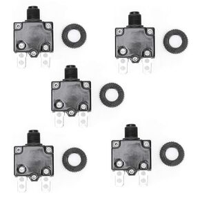 5pcs Electric Air Compressor Circuit Breaker Overload Over Current Switch with Waterproof Dustproof (17A)