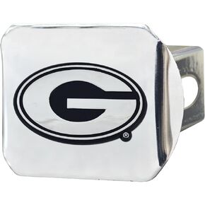 FANMATS - 14987 NCAA University of Georgia Bulldogs Chrome Hitch Cover, 3.4"x4"