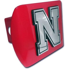 Elektroplate University of Nebraska (Iron N) Red Hitch Cover