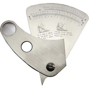 RIVERWELD Fan-shaped Welding Gauge Sector weld Gage Checks Angle of Weldments Crevasse & Weld Width Height Weld Measures Size Range from 0 to 20mm
