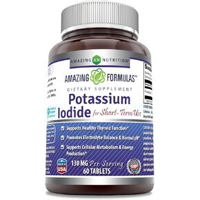Amazing Formulas Potassium Iodide Supplement | 130 Mg | 120 Tablets | Non-GMO | Gluten-Free | Made in USA