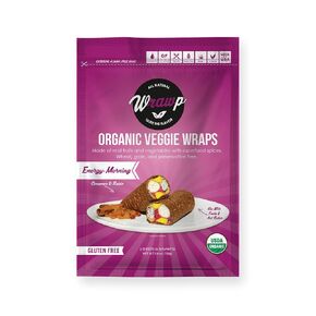 WrawP Organic Veggie Wrap - Energy Morning (1Pack), Gluten free, Plant Based