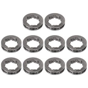 uxcell 10 Pcs Sprocket Rim 3/8-7 23mm Standard for Most Chainsaws, Gray