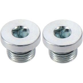 2Pcs Stainless Steel Hexagonal Thread Plug,M16x1.5 Pipe Fitting Plug with Seal Ring,Hydraulic Valve Oil Port Plug and Sealing Oil Plug Screw