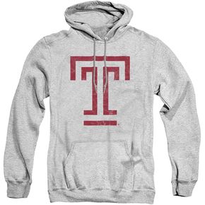Temple University Official Distressed Primary Unisex Adult Pull-Over Hoodie