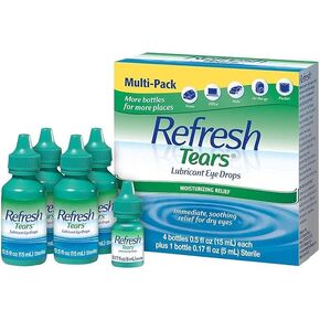 Refresh Tears Lubricant eye drops 4x15 ml, 1x5 ml Multipack (Extra Protective Seal Added Guaranteed)