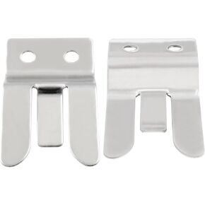 2 Pcs CB Mic Holder Hanger Car CB Microphone Hanger Universal Mobile Radio Microphone Hang Up Clip Tape Backing Suitable for Cars, Homes, Offices（with Mount Screws)