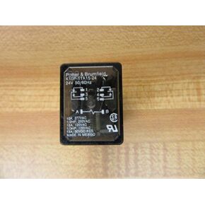 TE CONNECTIVITY/POTTER & BRUMFIELD K10P-11A15-24 Power Relay, DPDT, 24VAC, 15A, Plug in